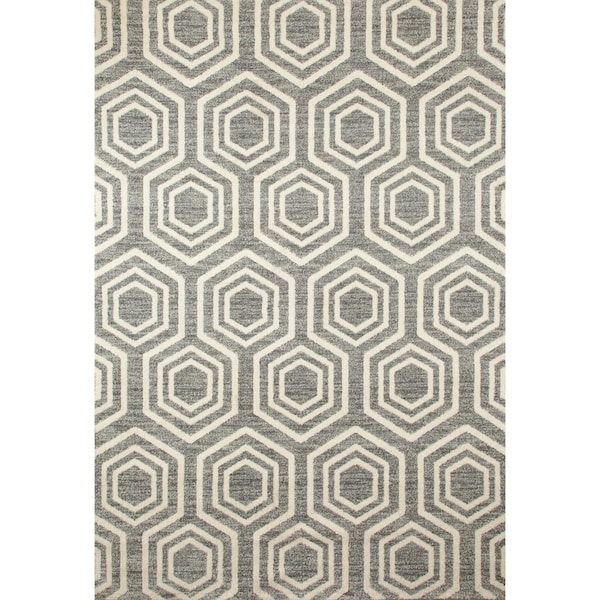 Standalone 8 X 10 Ft. Highline Collection Bees Knees Woven Area Rug, Gray ST319901 - main